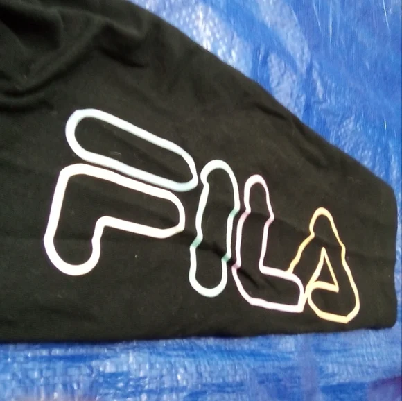 Fila Black W/Colorful Logo, - Picture 8 of 9